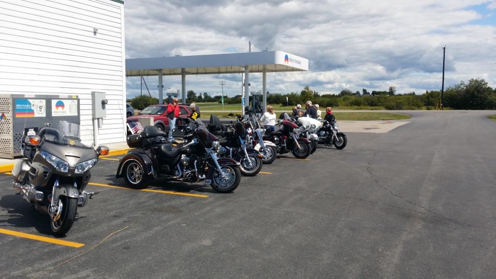 Motorcycles at stop