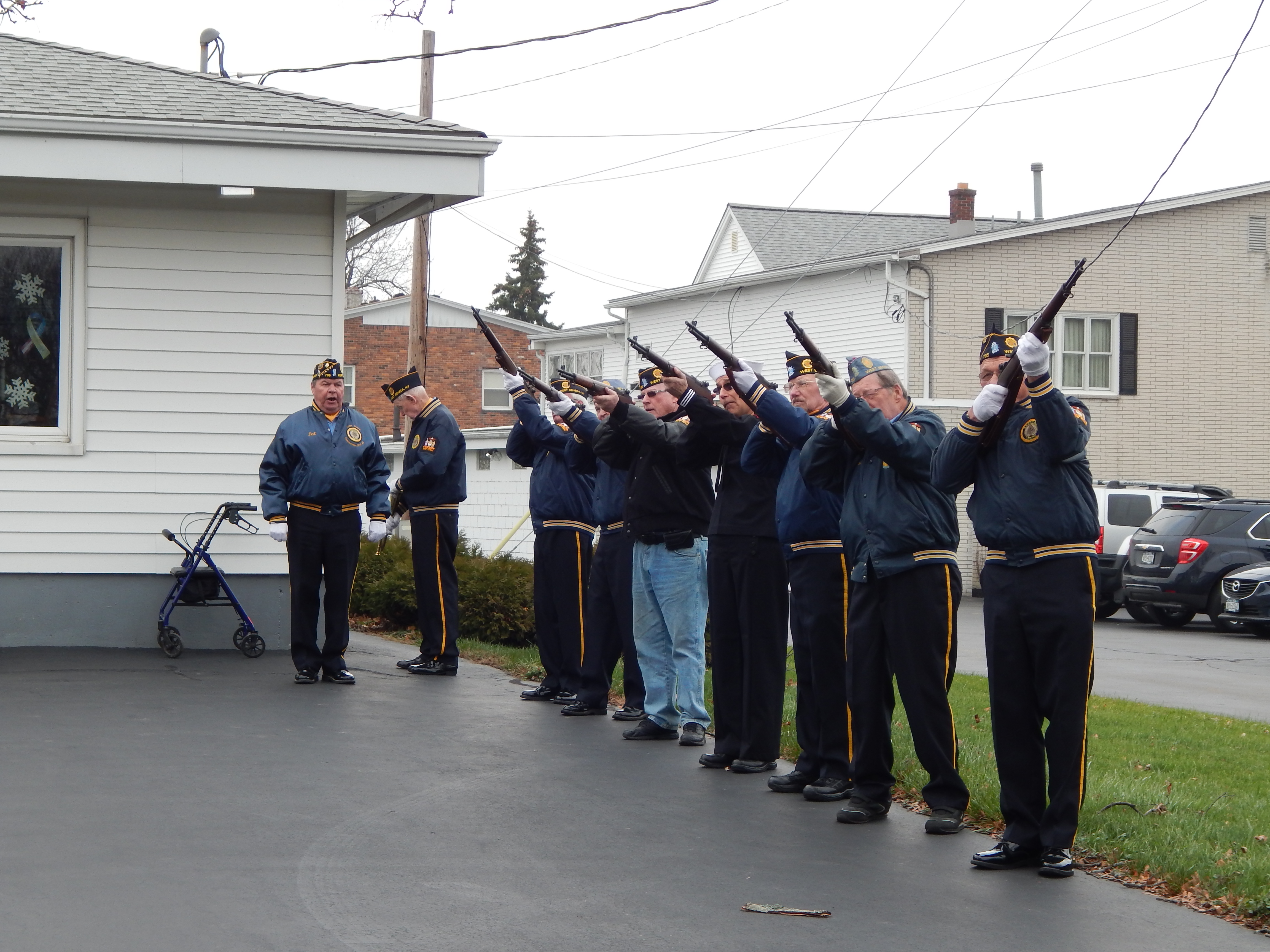 Honor Guard fires volley